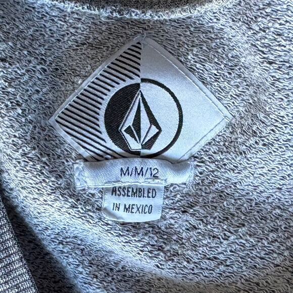Volcom Sweater Womens M Medium Gray Pullover Sweatshirt Skateboarding Casual - Picture 6 of 8